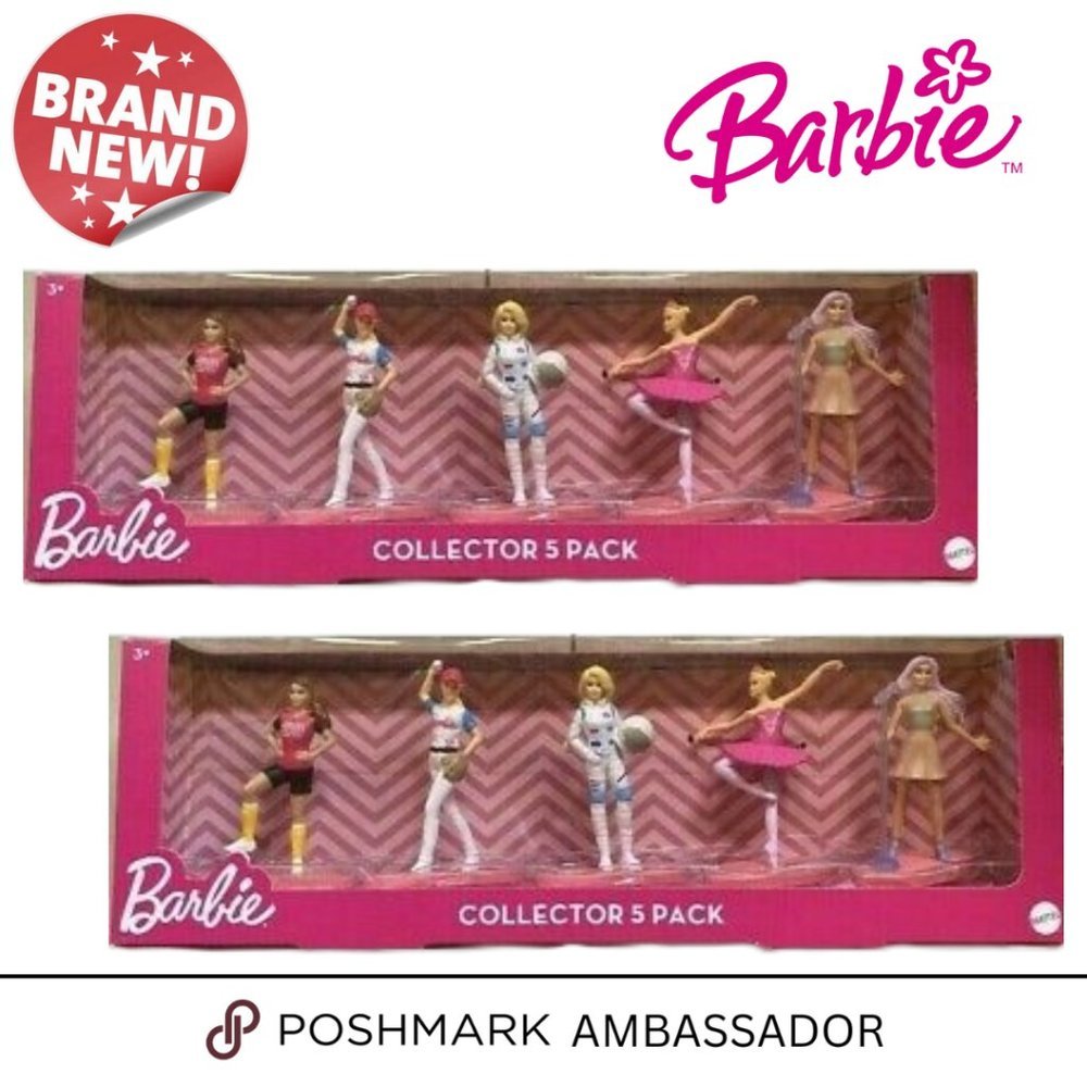 ⭐️ ⭐️ 2 X PACKS OF: Barbie 5 Pack Mini Figure Collection - NEW IN BOX ⭐️ ⭐️ - Picture 1 of 4